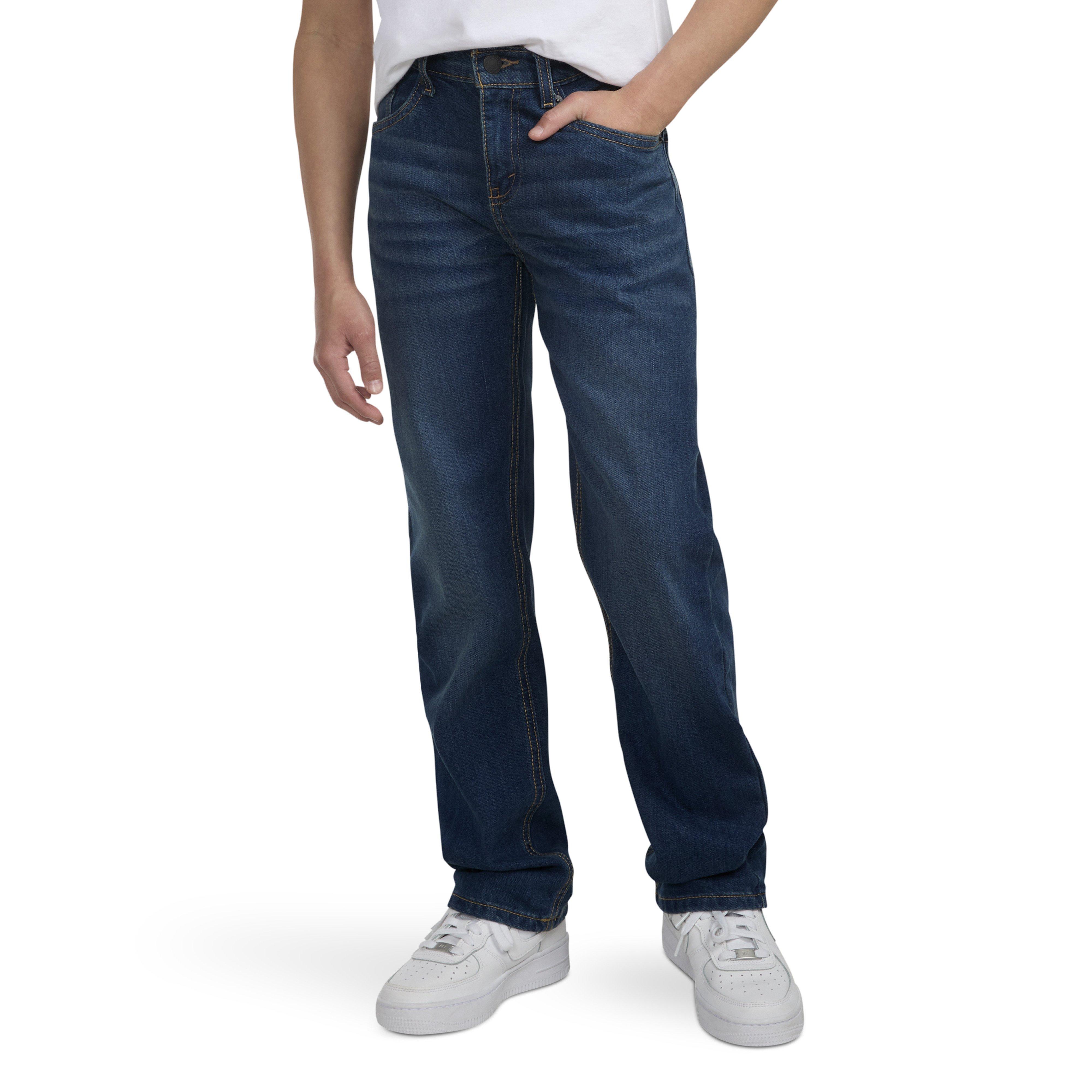 Levi's Big Boys' 514 Straight Performance Classic Medium Blue Wash Denim Jeans - BLUE